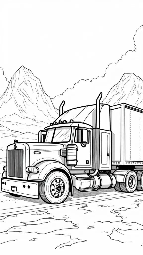 coloriages de semi-camions imprimables